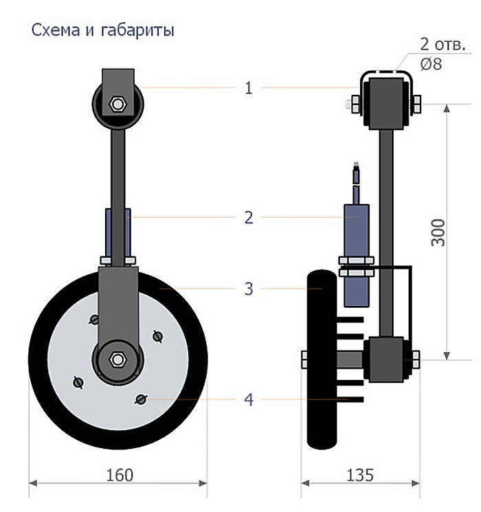 габариты и схема датчика скорости ДСТЛ-002