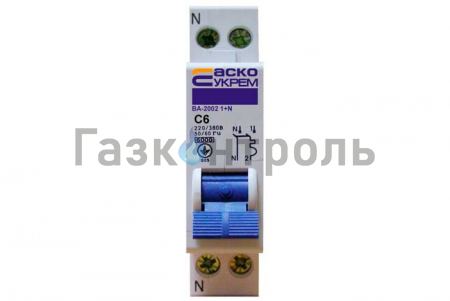 Выключатель УКРЕМ ВА-2002 2р (1+N) 6А АсКо фото 1